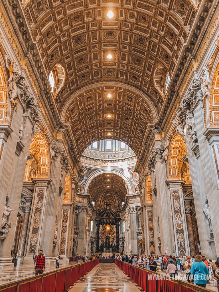 Wide angle shot of inside the Vatican | With the powerful device in your pocket you can take incredible photos of your travels. Here is the ultimate guide to smartphone travel photography. | My Wandering Voyage travel blog #travel #photography #tips #travelphotography #smartphonephotography