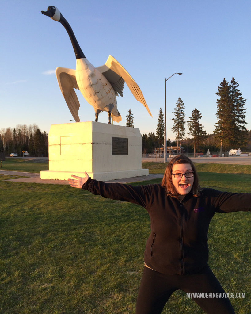 Giant Canada Goose roadside attraction, Wawa, Ontario | When road trip season hits, don’t be caught unprepared. Make sure you have everything you need with this road trip packing list for a successful and enjoyable trip | My Wandering Voyage travel blog #travel #roadtrip #packing #USA #Canada