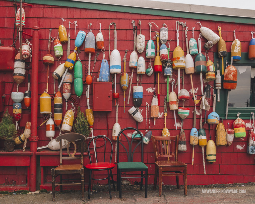 Buoys in Boston | This New England road trip itinerary will take you on the scenic route from Boston to Portland, Mid Coast Maine and Acadia National Park. | My Wandering Voyage #Boston #Portland #Maine #travel