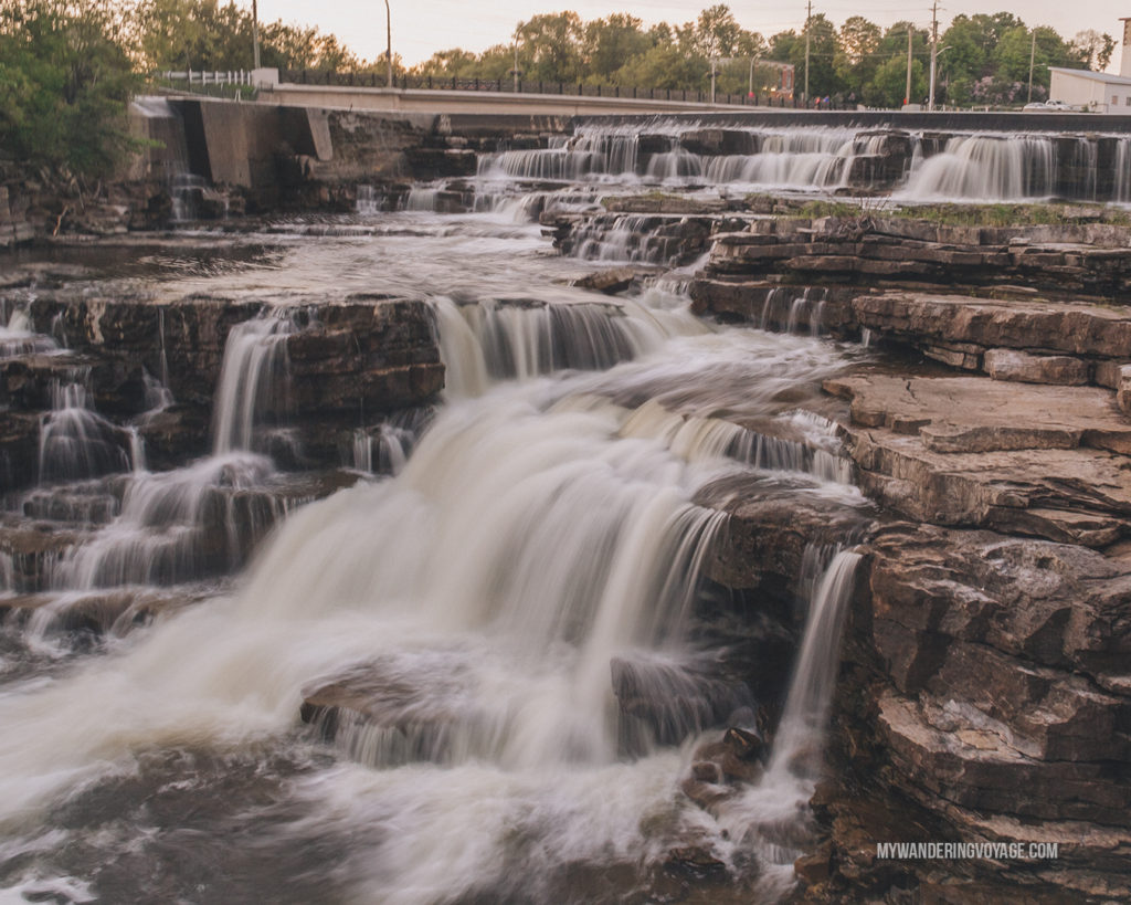 Mississippi River cascade waterfall, Almonte