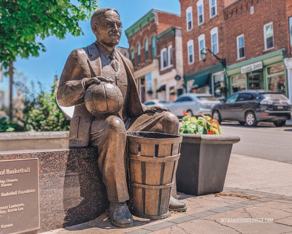 James Naismith statue Almonte, Ontario