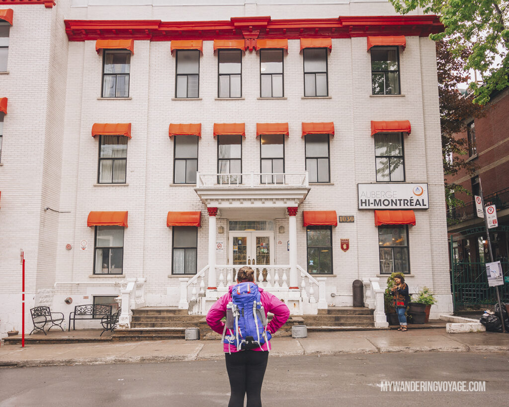 Women standing in front of Hostels International Montreal | Canada Travel Guide | My Wandering Voyage travel blog