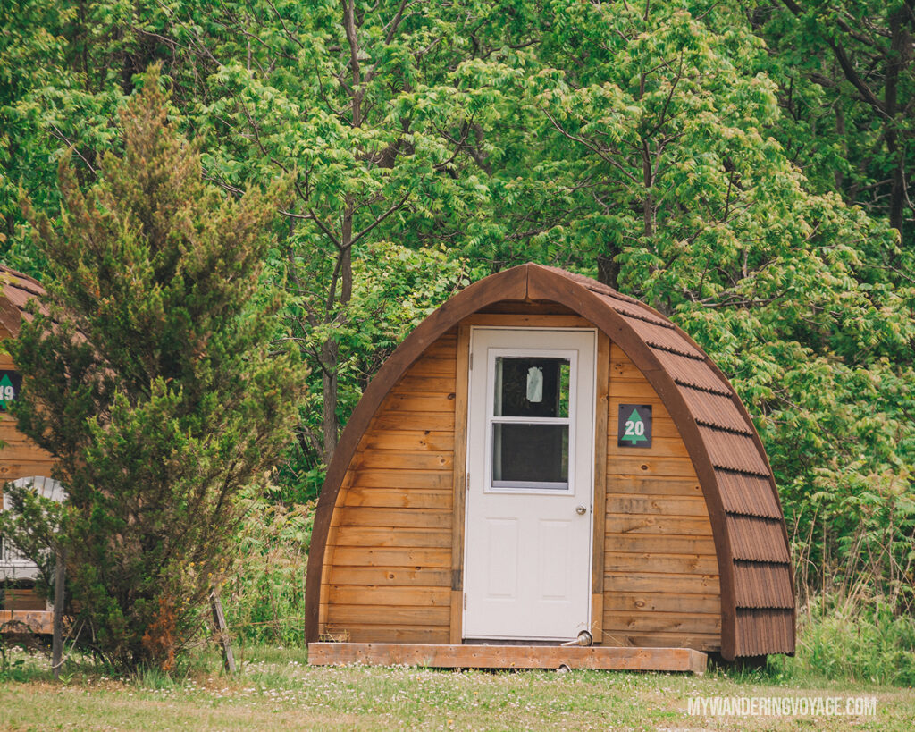 Long Point Eco-Adventures camping pod cabin | Discover Ontario’s Garden: Relaxing things to do in Norfolk County | My Wandering Voyage travel blog
