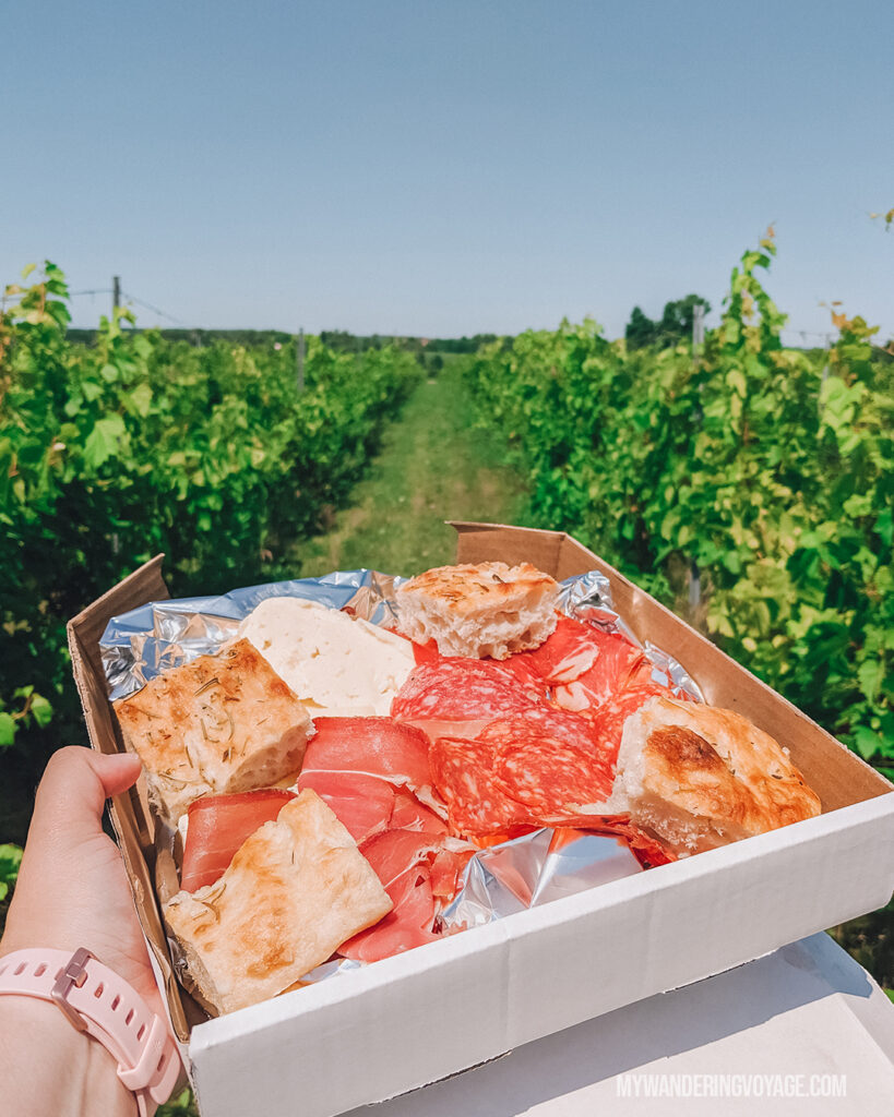 Takeaway Charcuterie Board | Take a surprise day trip in Ontario | My Wandering Voyage travel blog #Travel #Ontario #Canada #SurpriseTrip #TripItinerary