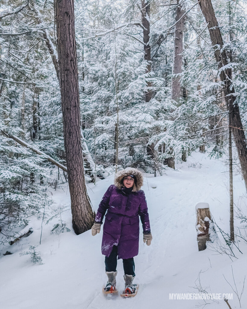 Stellar places for snowshoeing in Ontario | My Wandering Voyage travel blog #travel #winterexercise #snowshoeing #Ontario #Canada