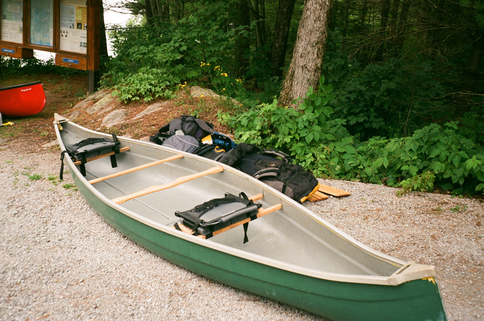 Canoe and gear | Olympus Trip 35