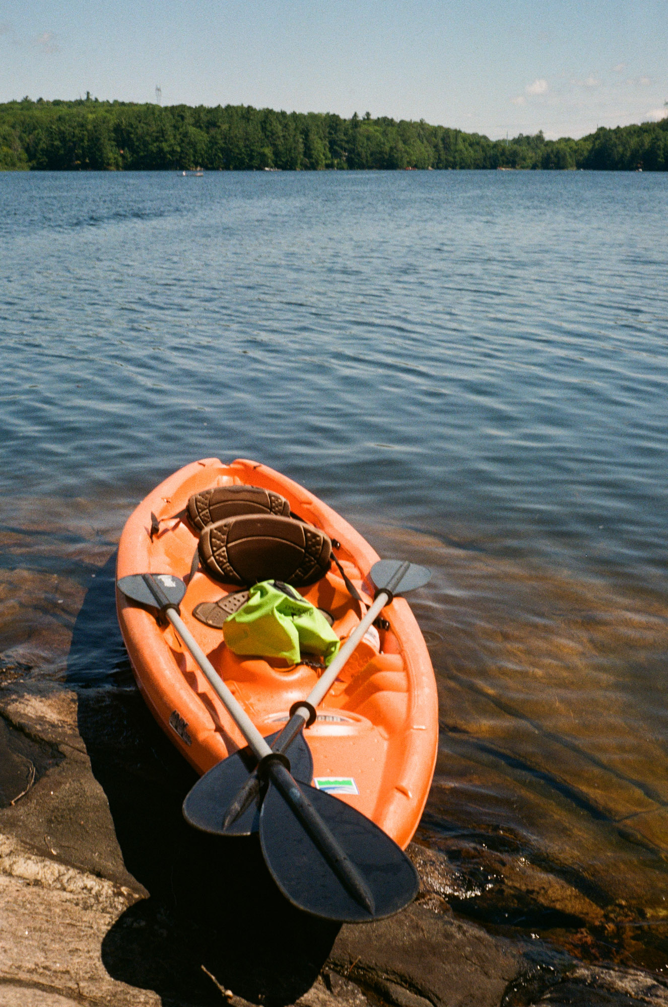 Kayaking on Oastler Lake | Olympus Trip 35